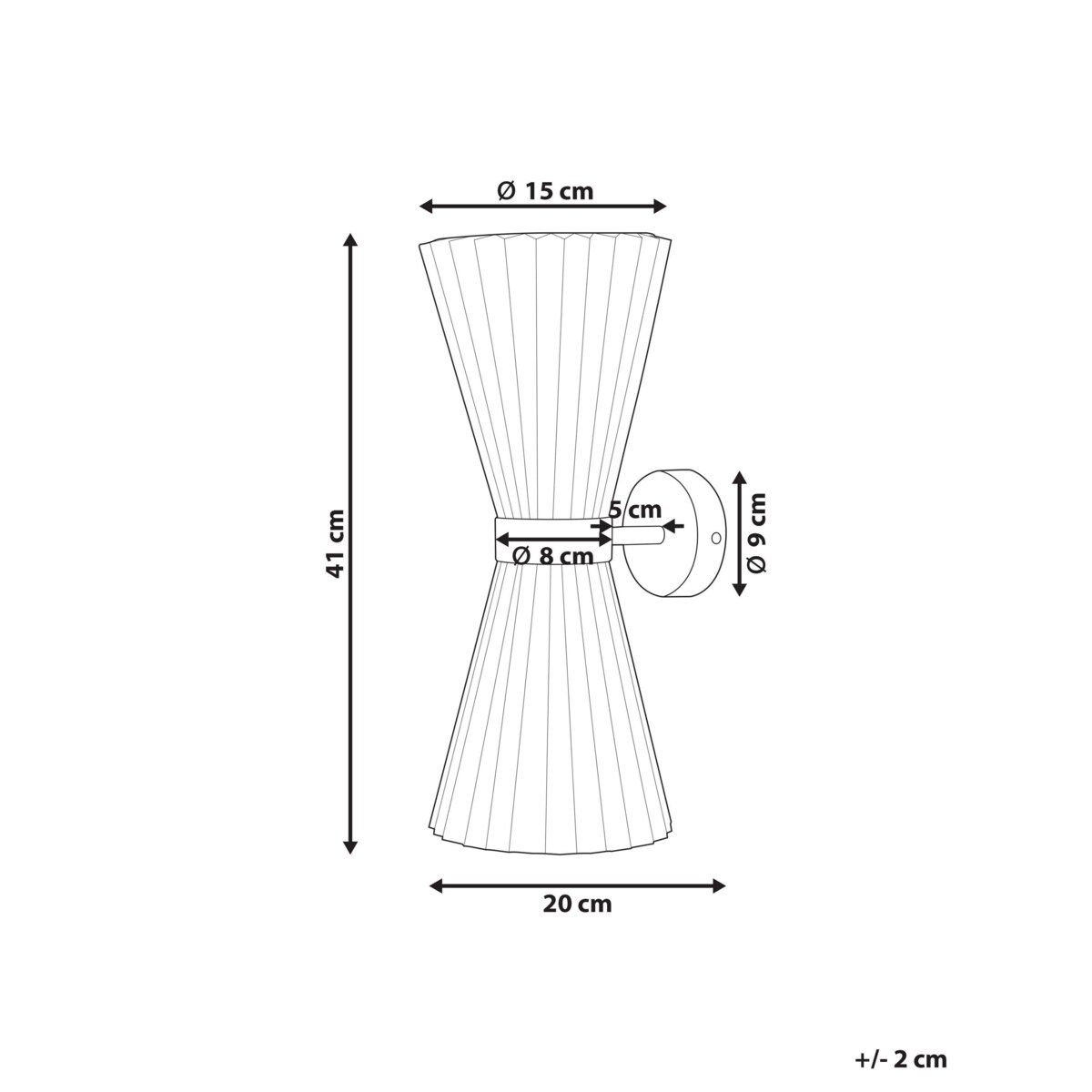 Zestaw 2 lamp ściennych biały TELANG
