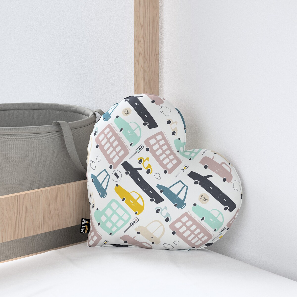 Poduszka Heart of Love, kolorowy, 45x15x45cm, Magic Collection