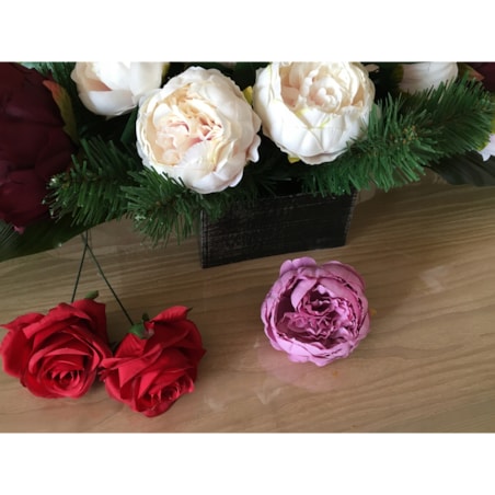 RÓŻA CZERWONA SZTUCZNA na bukiet stroik wiązanka ŁADNA kompozycja dekoracja