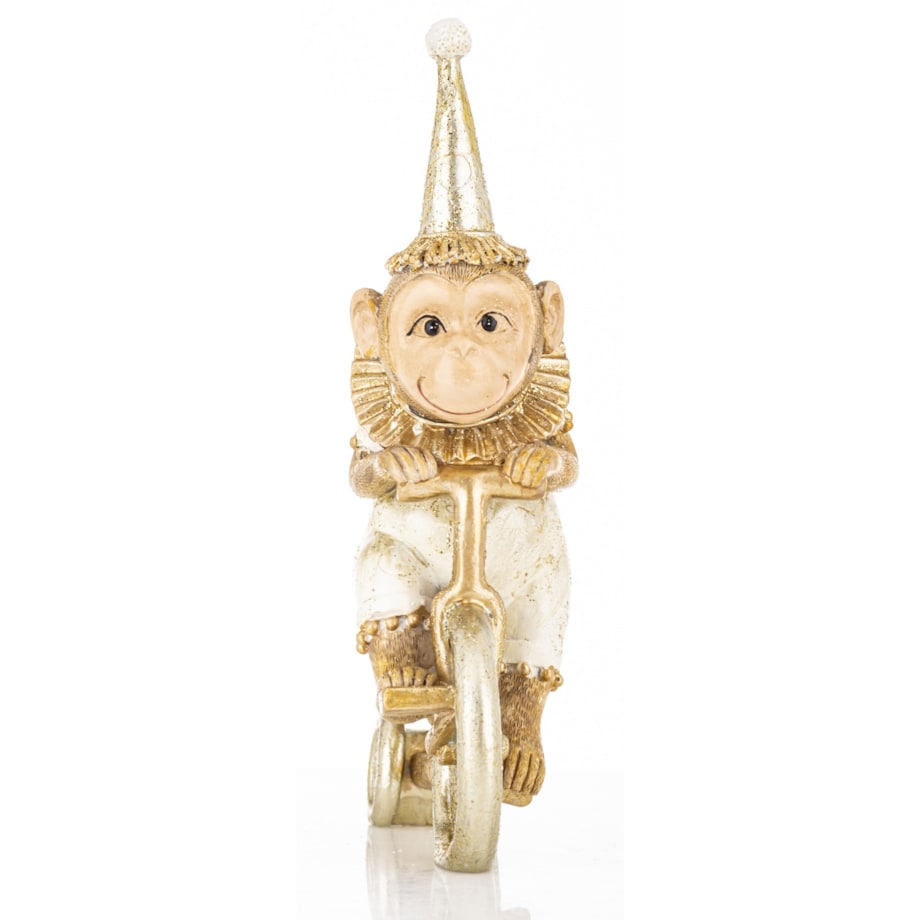Dekoracja - figurka małpki 14x9x4 cm SCIMMIA na rowerku