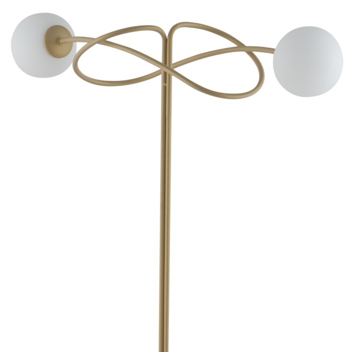 Salonowa lampa stojąca VELVET metalowa podłogowa złota biała