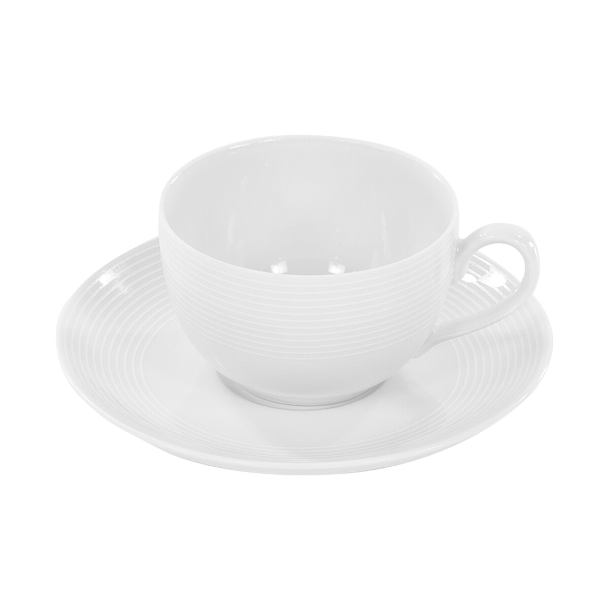 Filiżanka 450 ml ze spodkiem Yvette Biała Linea E755