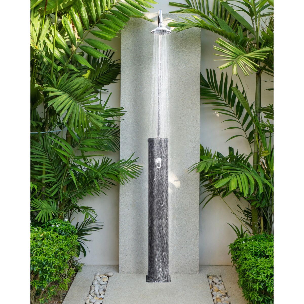 Prysznic ogrodowy solarny wolnostojący JUANILLO Czarny