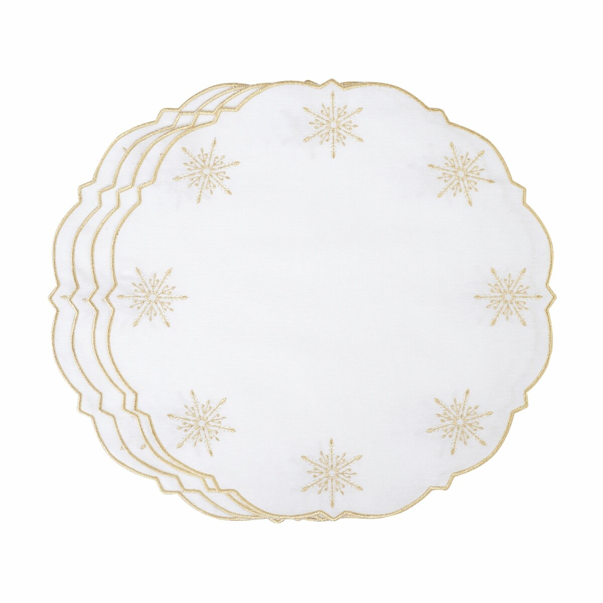 Haftowane podkładki Golden Stars - 4 sztuki