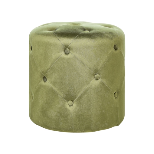 Puf welurowy 40 cm oliwkowy COROLLA