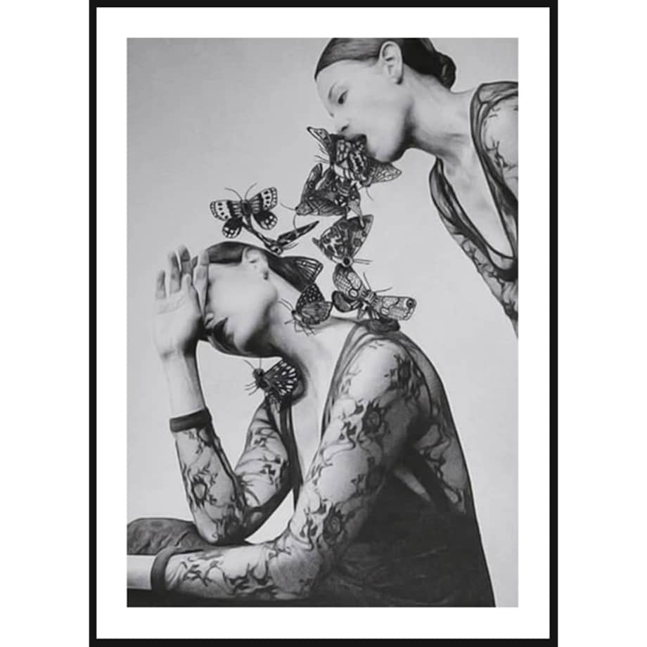 Poster Story, Plakat, Obraz - Kobiety z Motylami, wymiary 21 x 30 cm