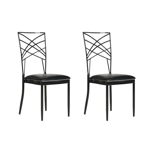 Zestaw 2 krzeseł do jadalni GIRARD Metal Czarny
