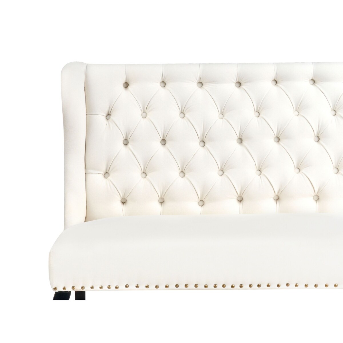 Ławka tapicerowana 2-osobowa kremowa TORSBY