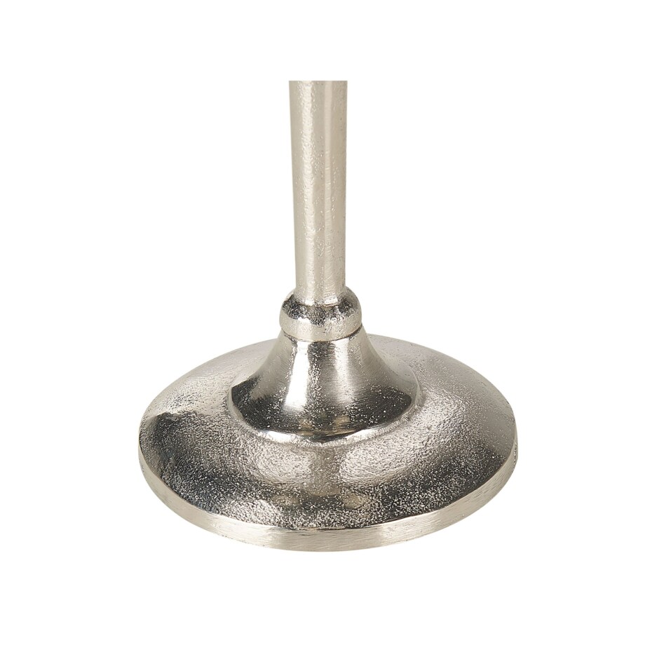 Świecznik metalowy 35 cm srebrny PETRA