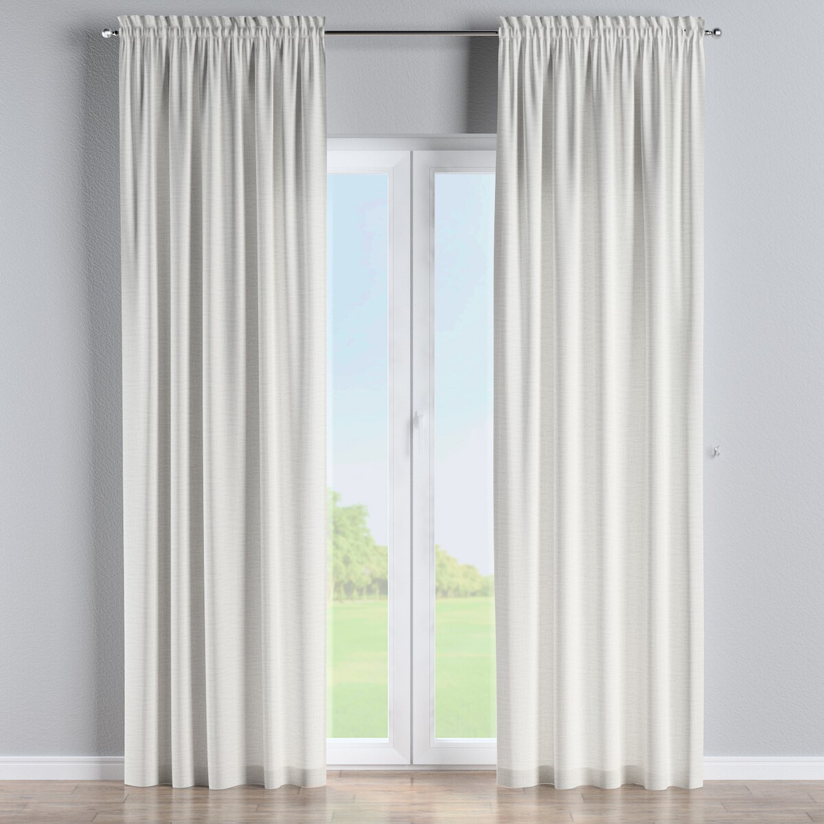 Zasłona na kanale z grzywką 1 szt. 130x245 ecru