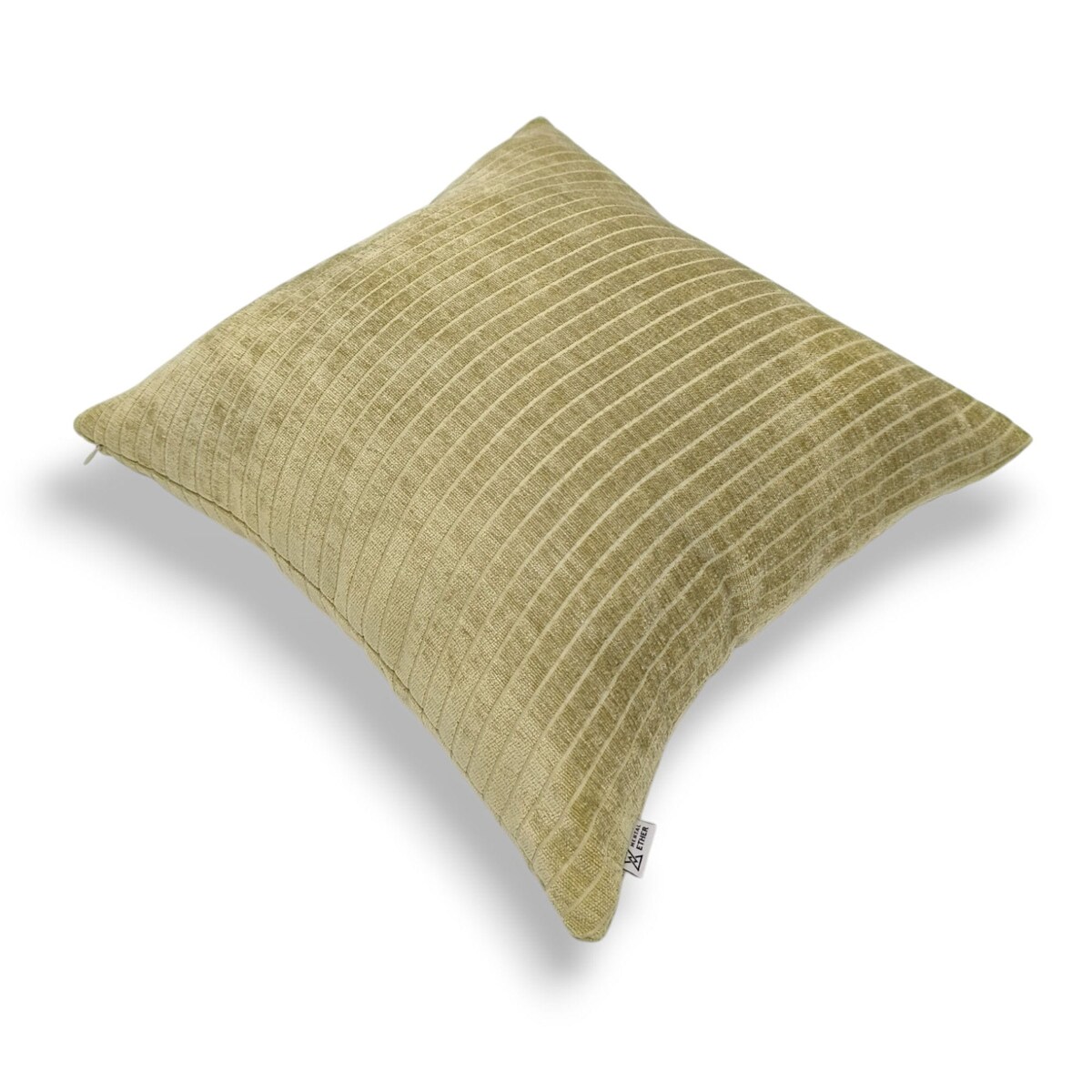 Złocista Oliwka poduszka dekoracyjna w prążki 45x45 Lines