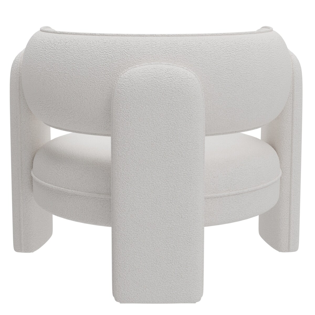 Fotel wypoczynkowy Bouclé kremowy