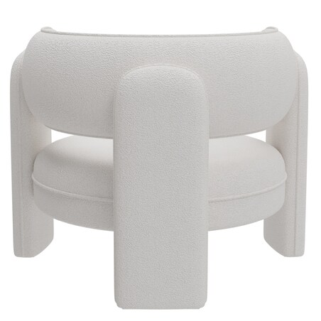 Fotel wypoczynkowy Bouclé kremowy