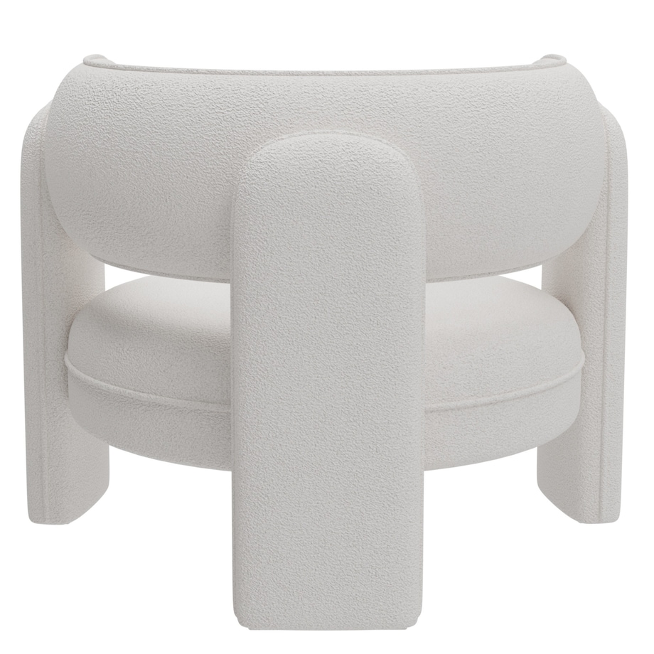 Fotel wypoczynkowy Bouclé kremowy