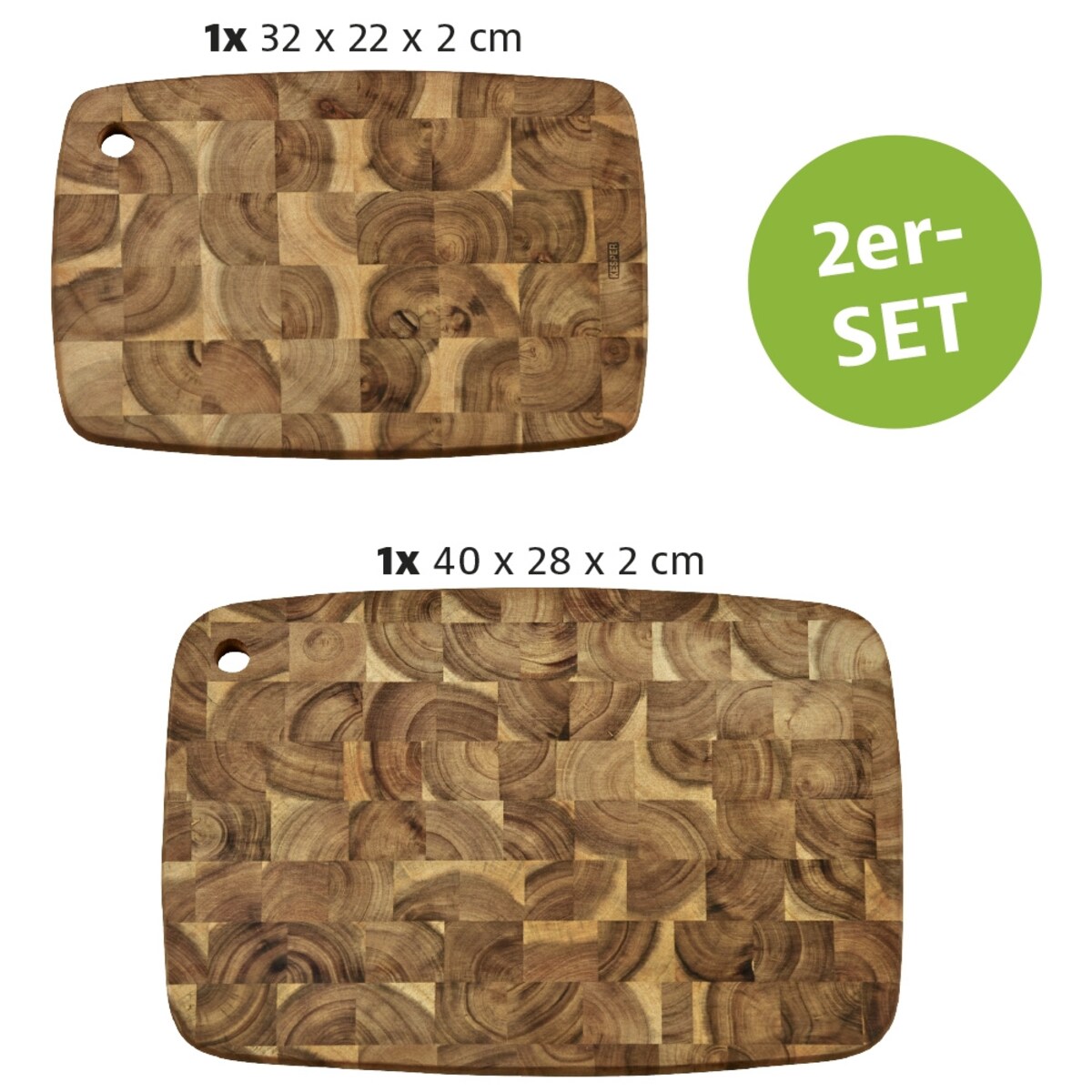 Zestaw 2 desek do krojenia KESPER, drewno