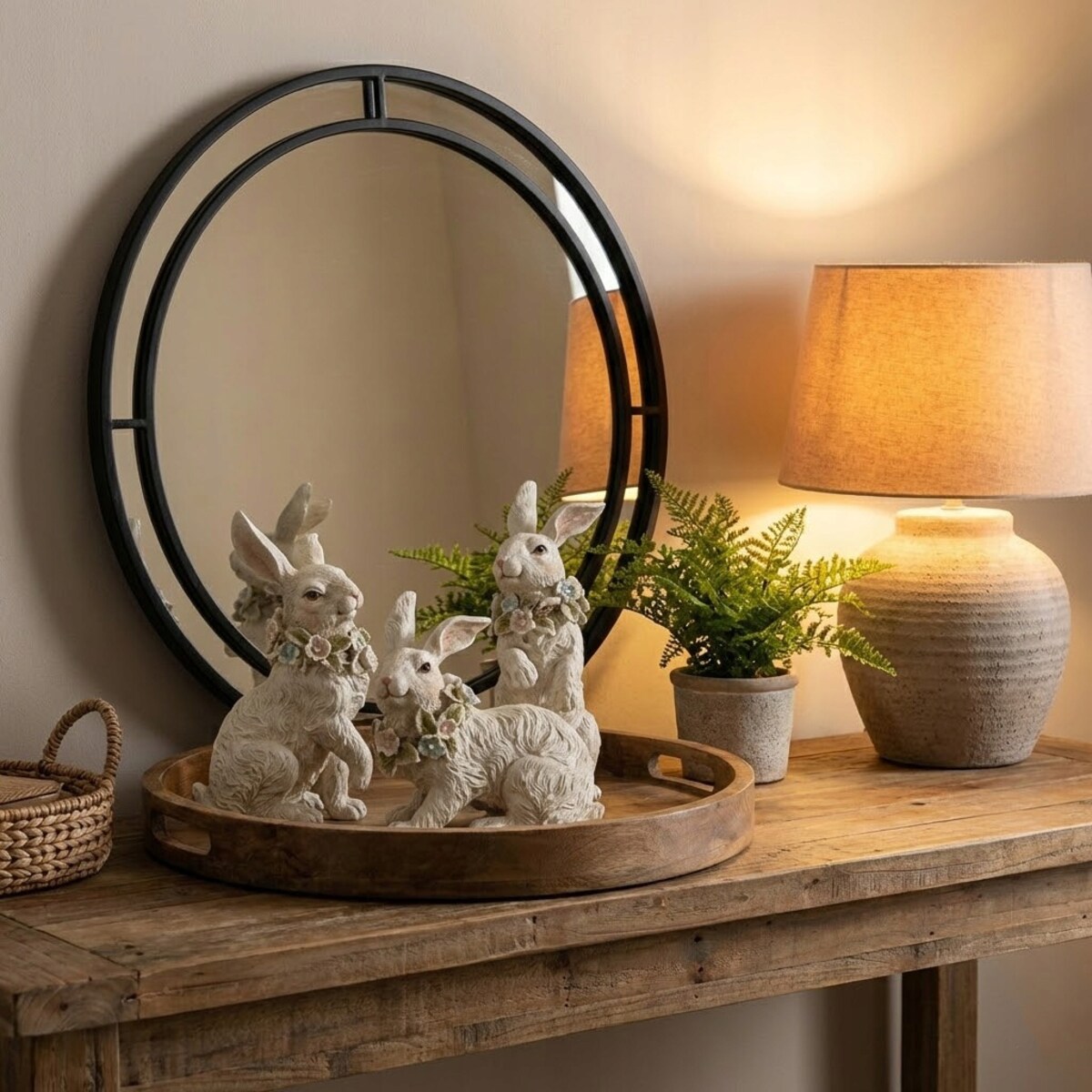 ZAJĄC WIELKANOCNY ZAJĄCE ZAJĄCZKI 3 szt FIGURKA KRÓLIK NA WIELKANOC PREZENT