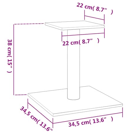 vidaXL Drapak dla kota z platformą, ciemnoszary, 38 cm