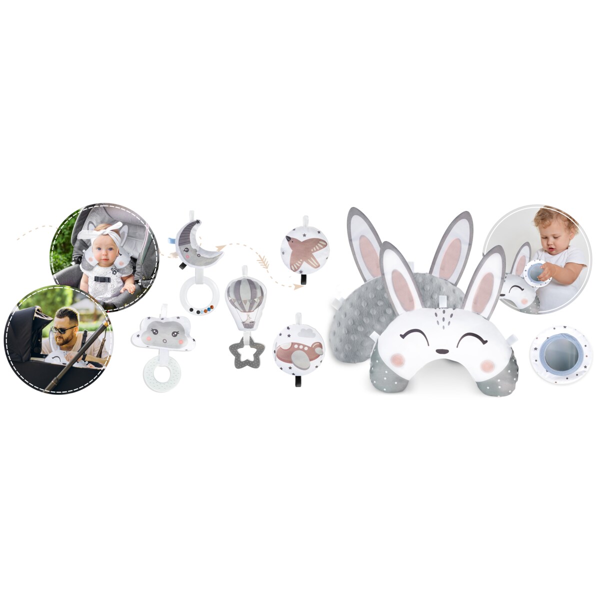 Mata edukacyjna interaktywna Retro dla niemowląt dwustronna składana XXL 5w1 Nukido