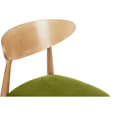 KONSIMO RABI drewniane krzesła 2 sztuki dąb zielony welur