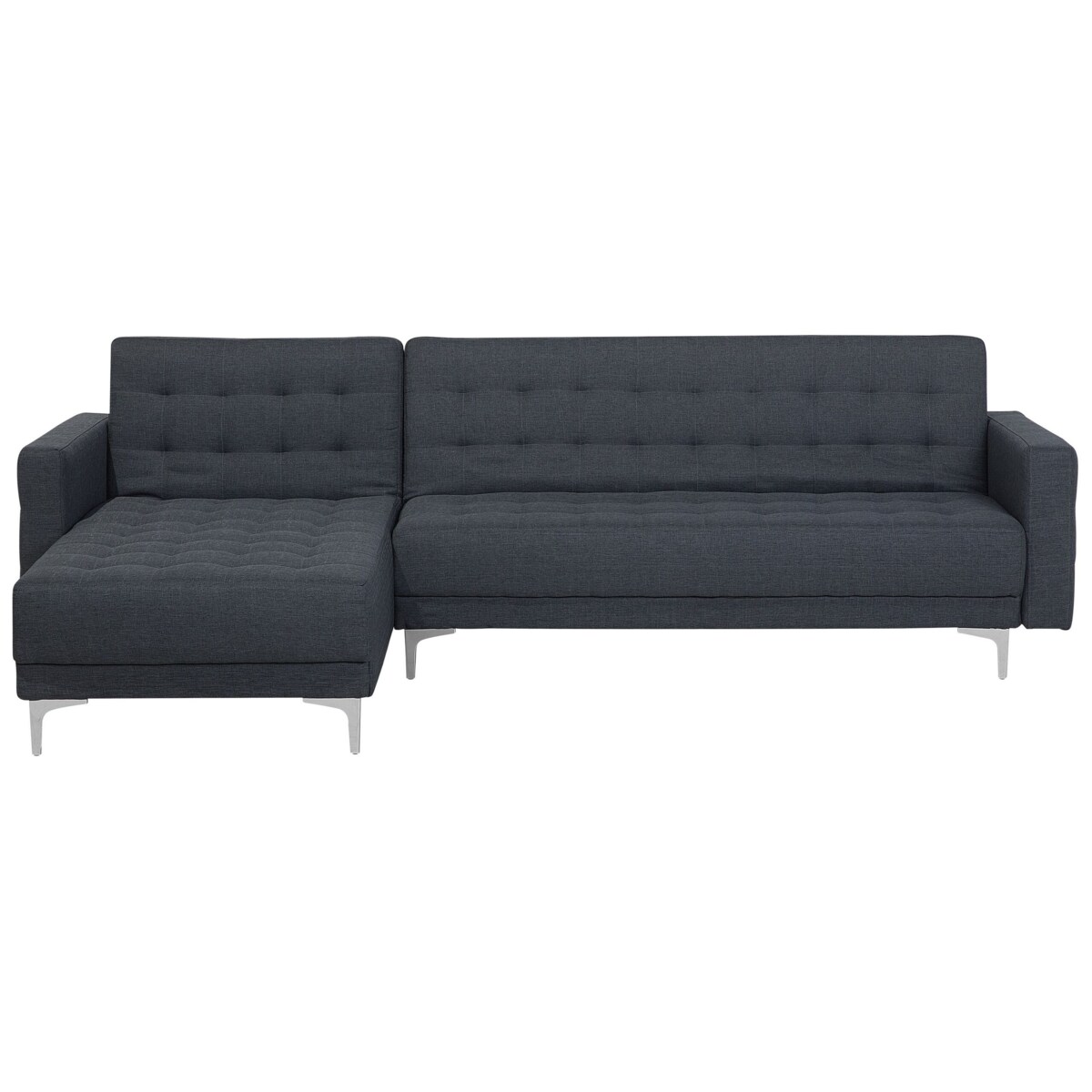 Narożnik rozkładany 4-osobowy prawostronny ciemnoszary ABERDEEN