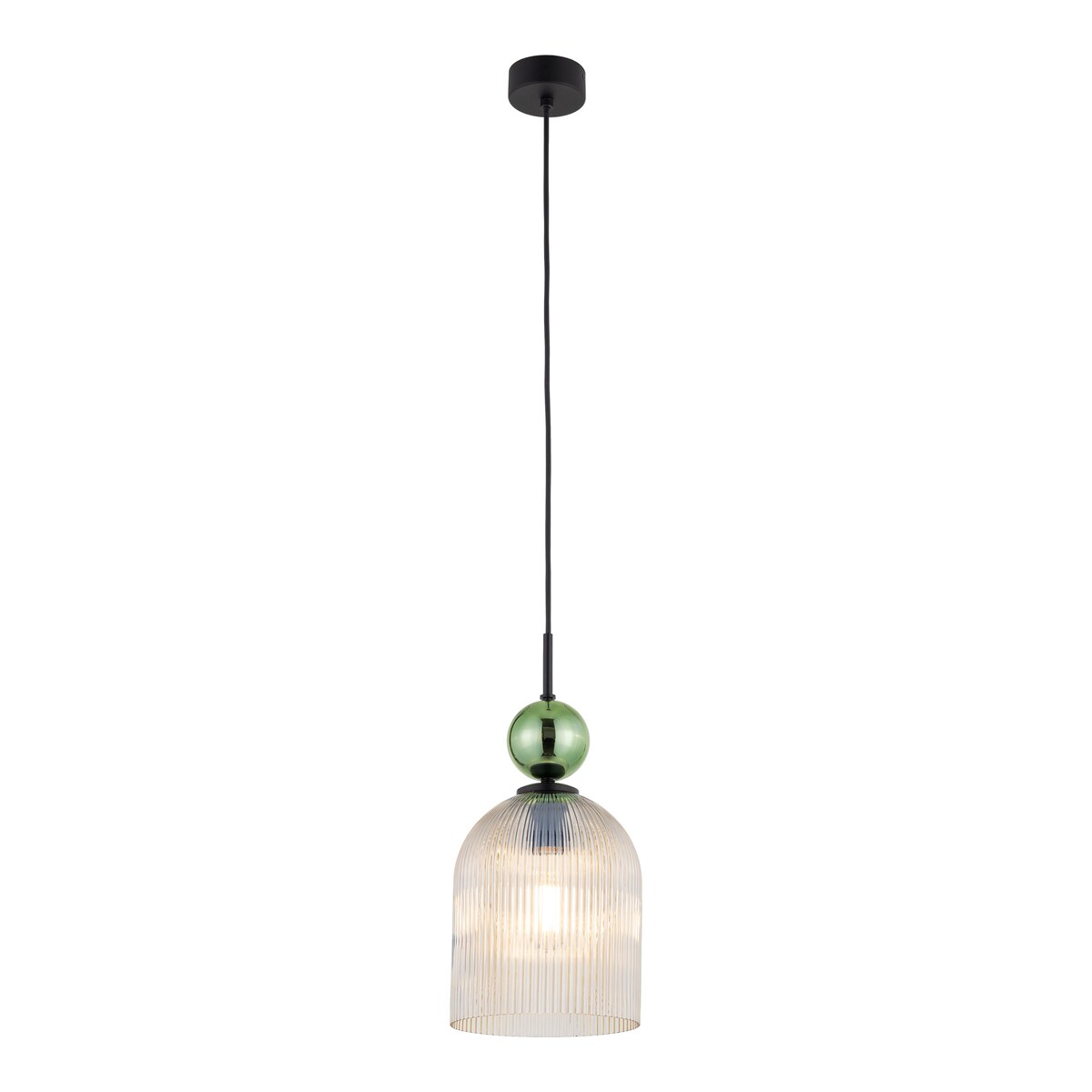Lampa Wisząca Tk Lighting Sophia Big 1Xe27 Koniakowy Klosz Zielona Kulka