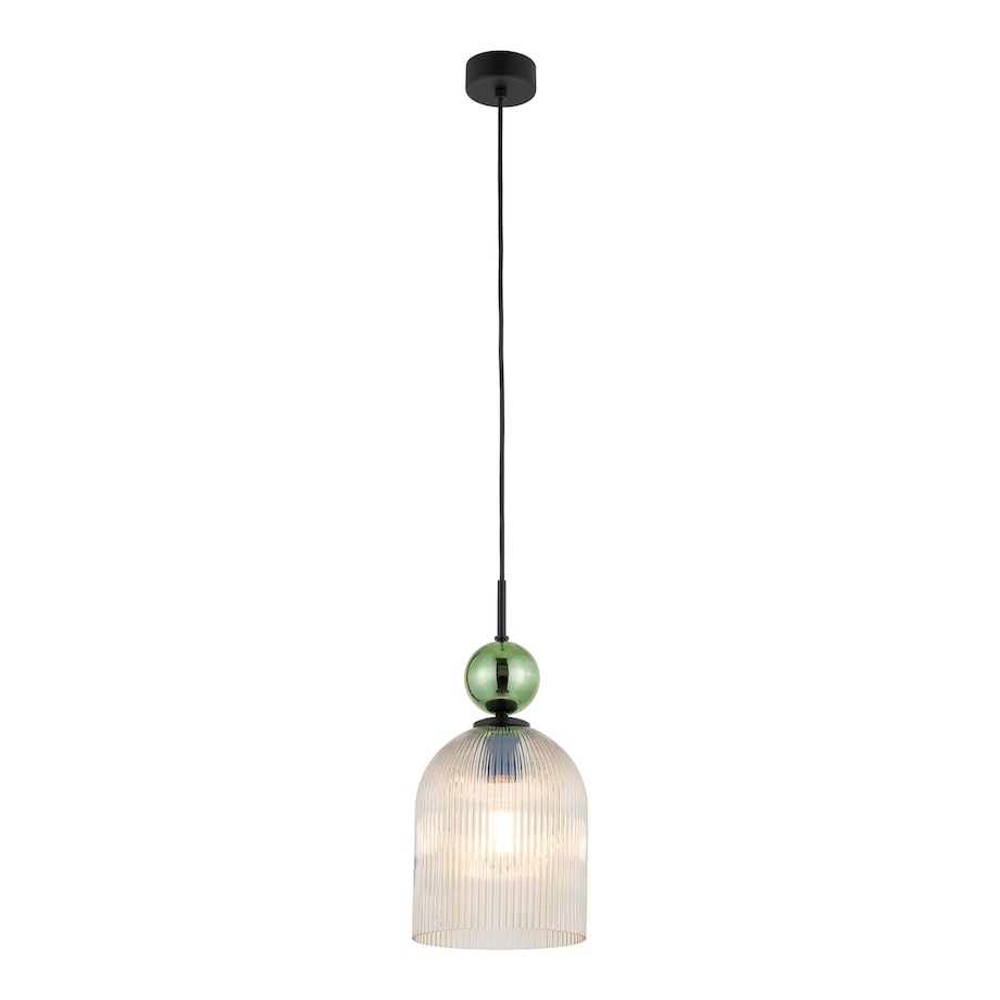 Lampa Wisząca Tk Lighting Sophia Big 1Xe27 Koniakowy Klosz Zielona Kulka
