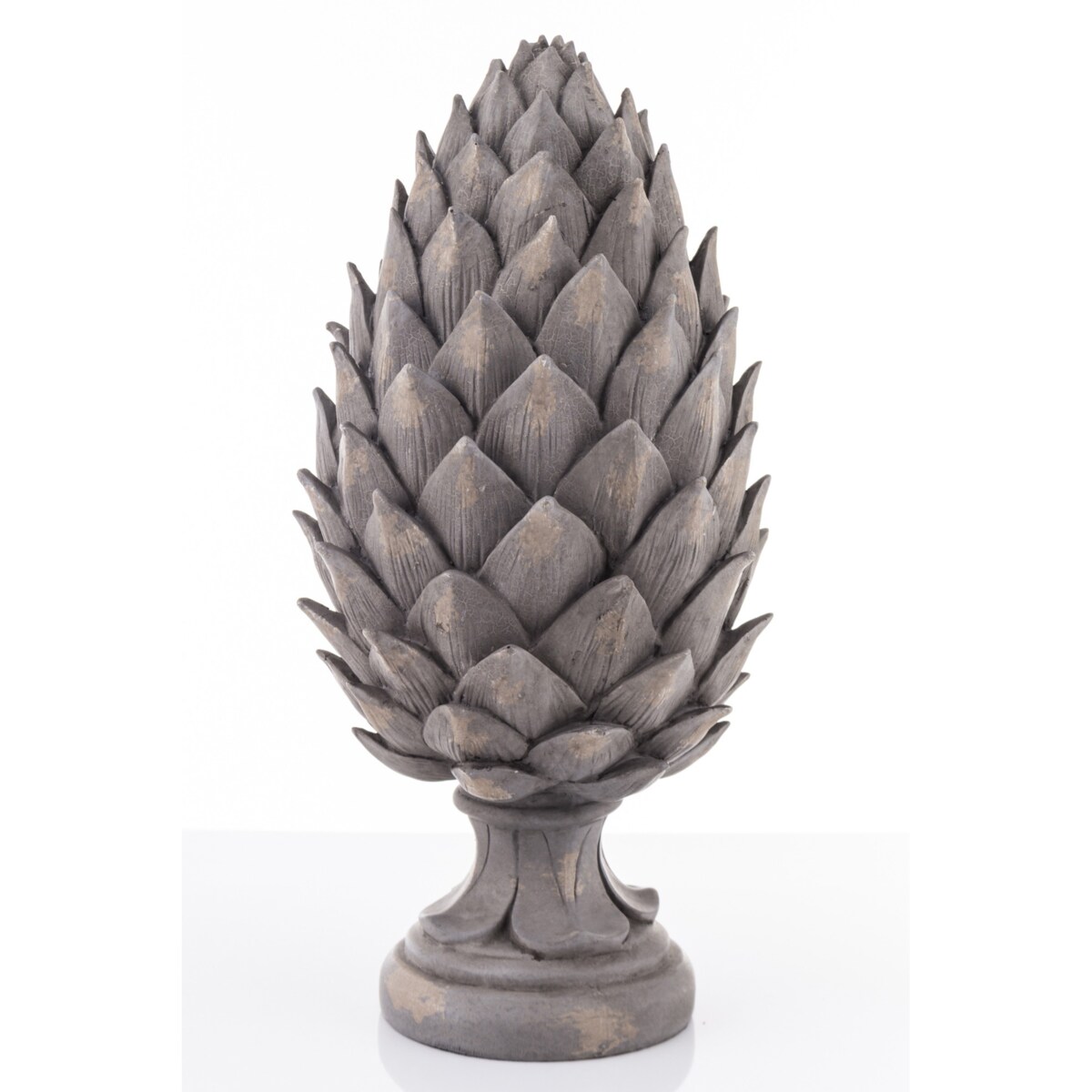 Ozdoba - karczoch 46x22x22 szary duży