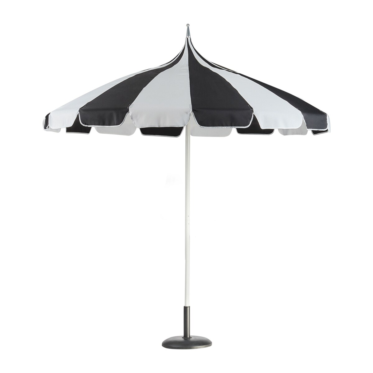 Parasol ogrodowy 245 cm czarno-biały MINOA