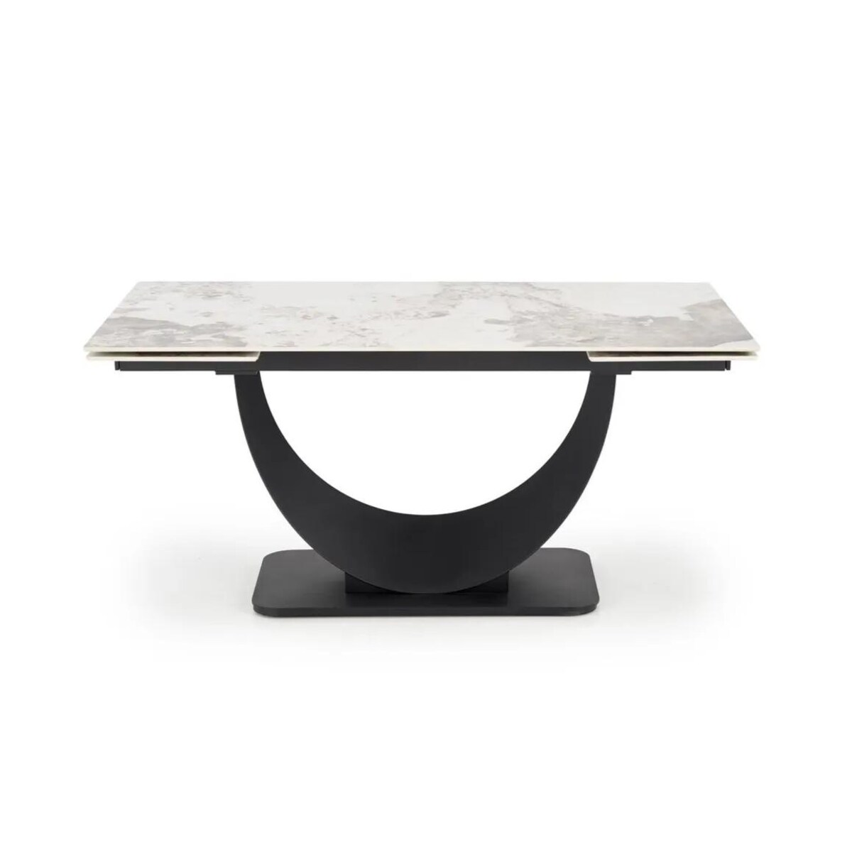 Stół rozkładany FERNANDO 160(240)x92 beżowy marmur/czarny