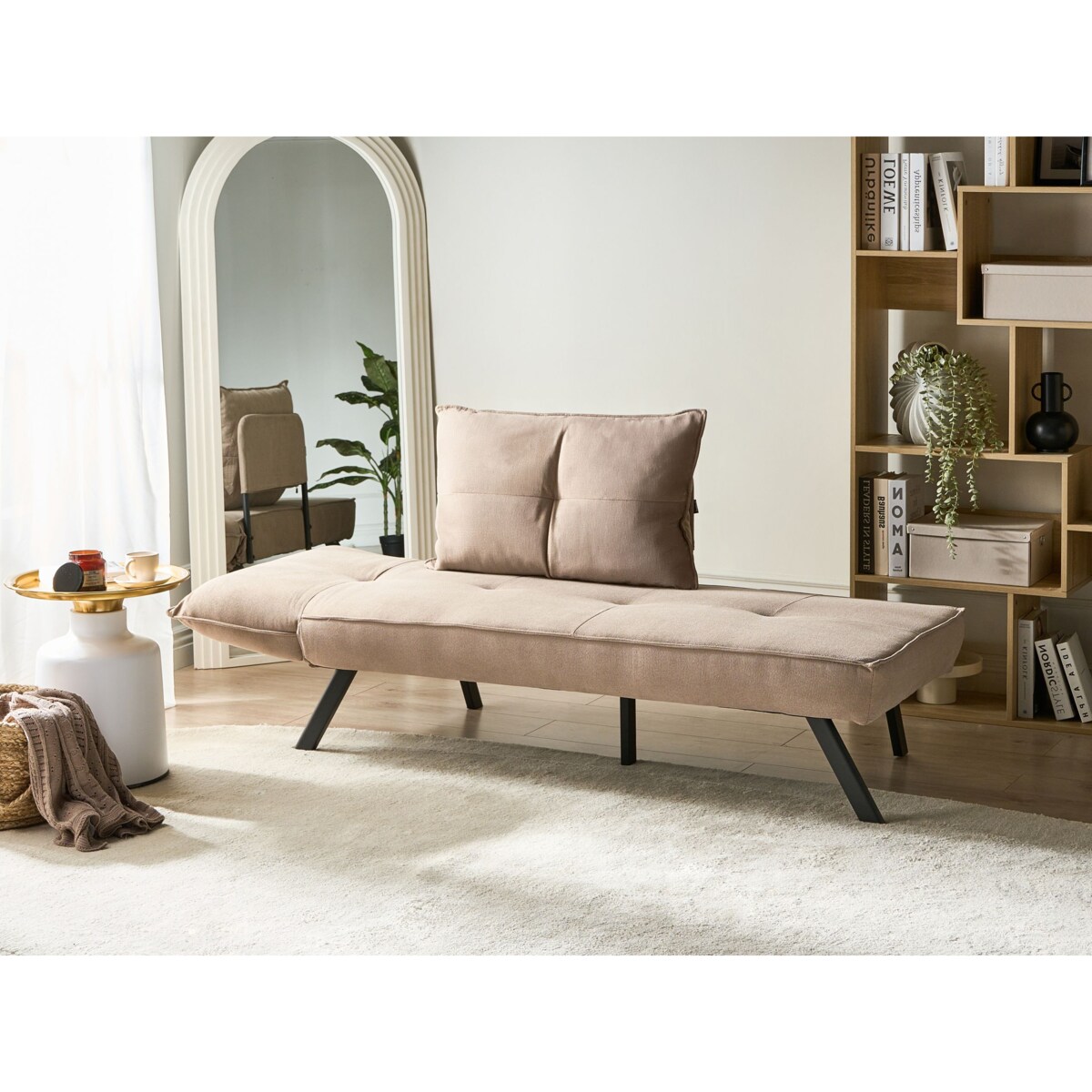 Szezlong lewostronny ROCAMADOUR Beżowoszary