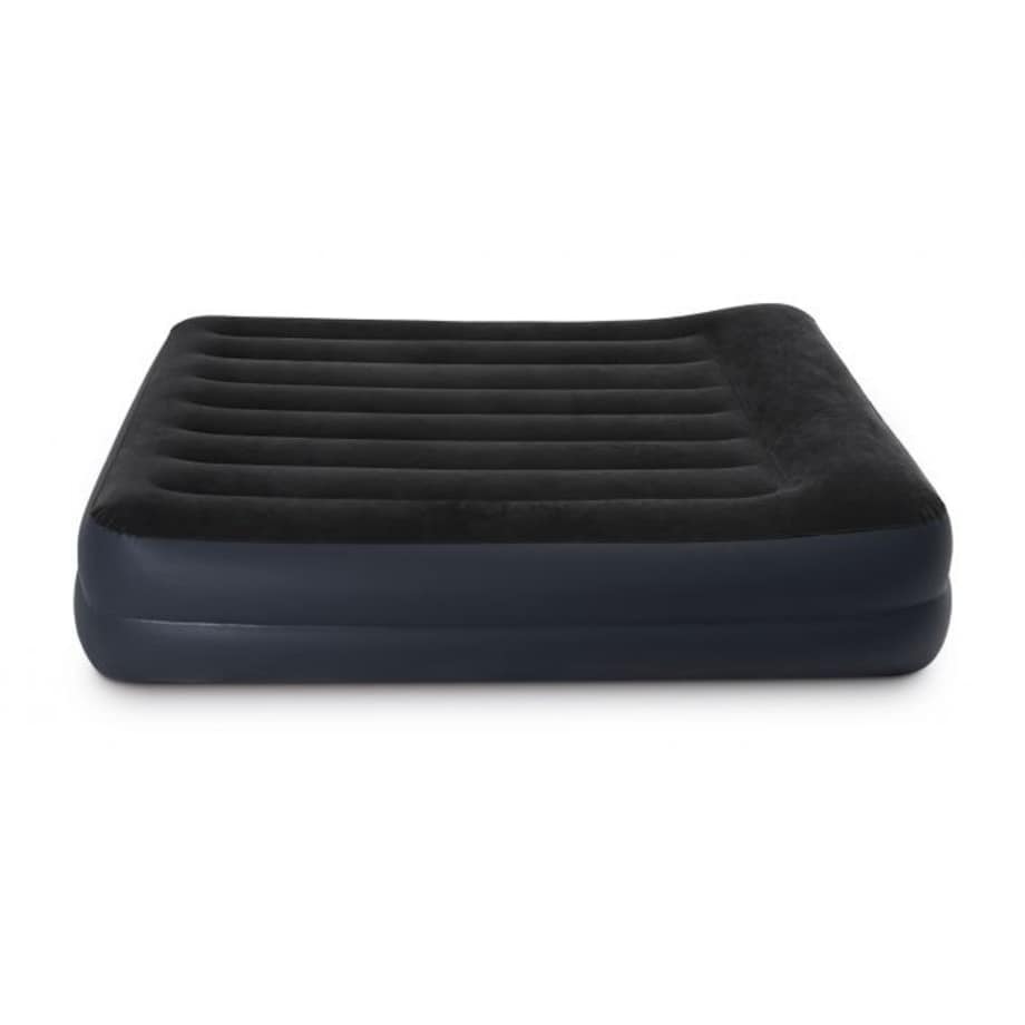 Materac welurowy z pompką elektr 203x152x42 cm INTEX