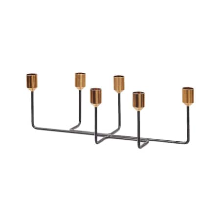 Świecznik metalowy 12 cm czarny BANGKA