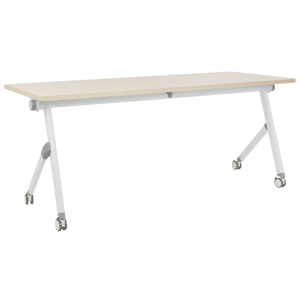 Składane biurko BENDI Jasnobrązowy 180 cm 60 cm Z kółkami