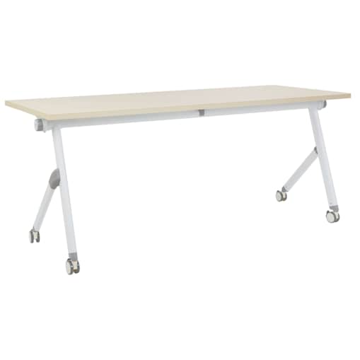 Składane biurko BENDI Jasnobrązowy 180 cm 60 cm Z kółkami