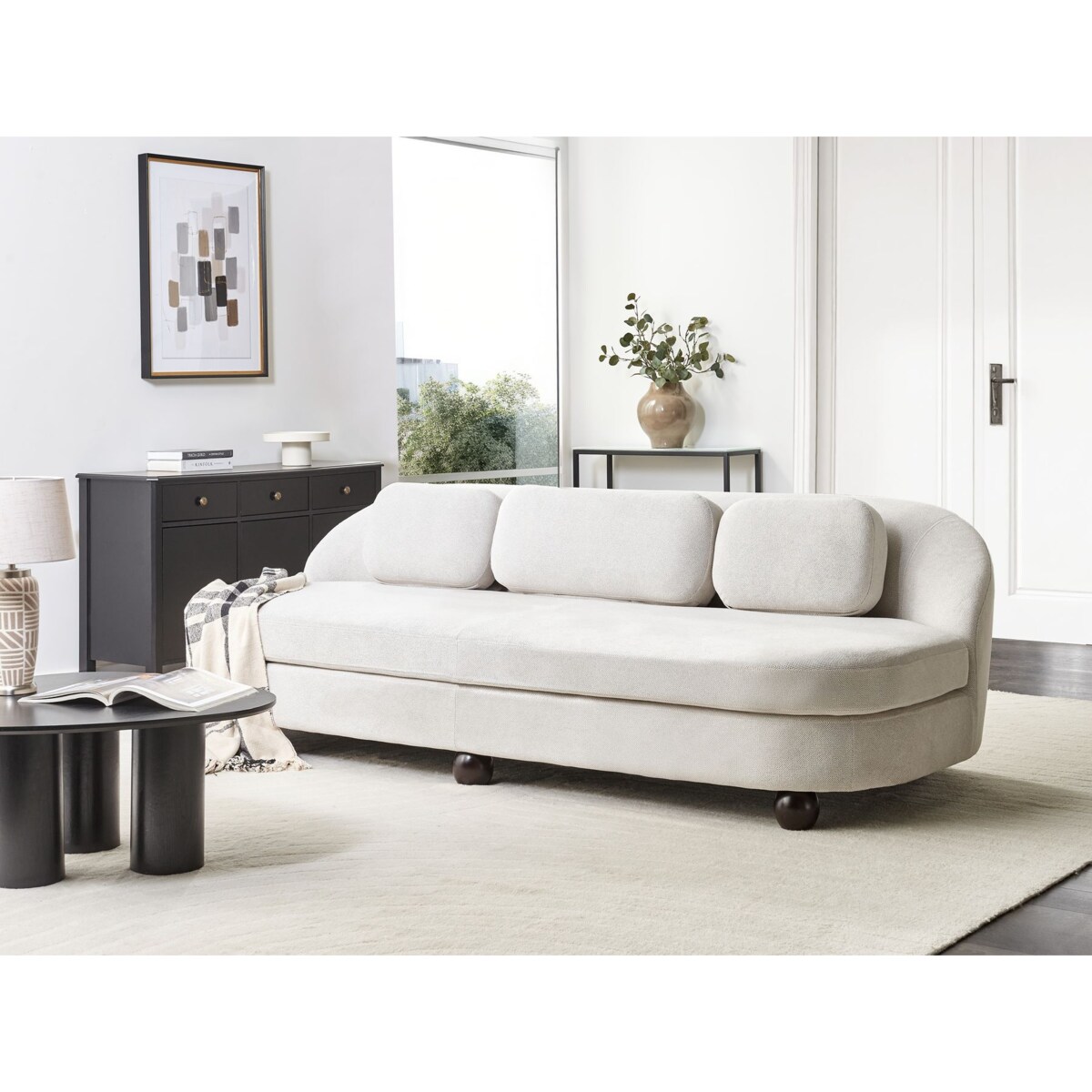 Sofa 3-osobowa złamana biel FANSEN