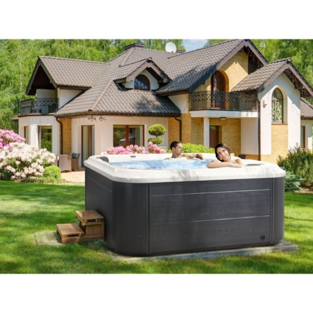 Wanna ogrodowa z hydromasażem biała LASTARRIA