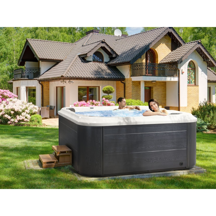 Wanna ogrodowa z hydromasażem biała LASTARRIA