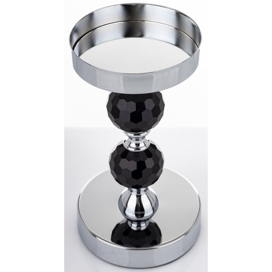 Świecznik z 2 czarnymi kulkami 34x12 cm SHANDAN