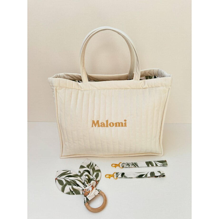 Pikowana torba do wózka Vanilla Cream