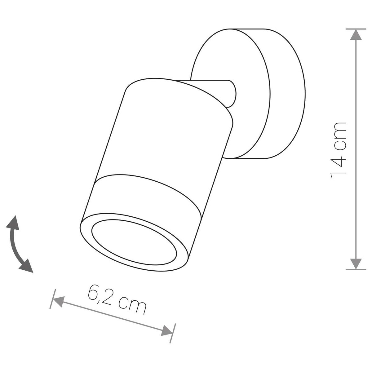 Lampa ścienna 9552 FALLON Grafitowy Nowodvorski