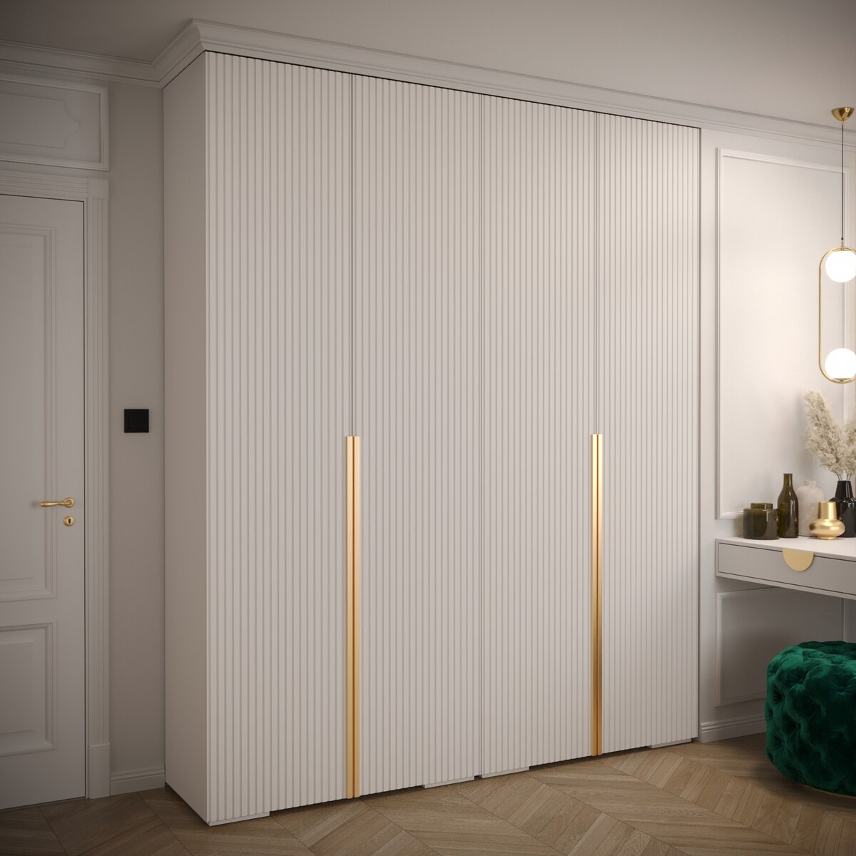 Szafa przesuwna Garderoba MANHATTAN RYFEL 9 200 gł. 47 biały