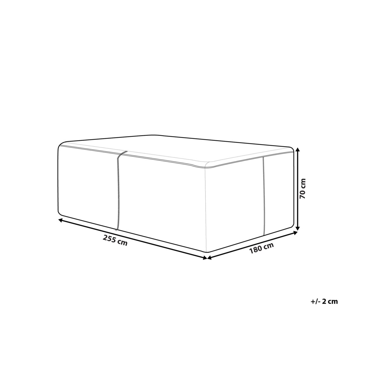 Pokrowiec przeciwdeszczowy CHUVA 255 cm 180 cm 70 cm Czarny