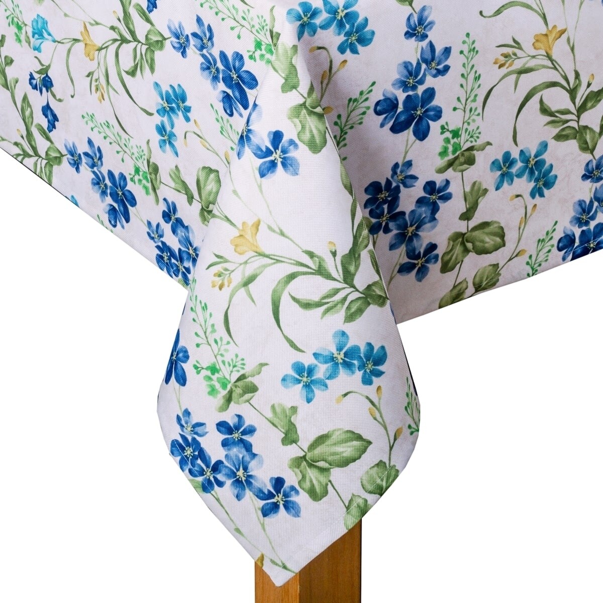 Obrus plamoodporny Minos Minos Niebieskie Kwiaty - 120x160 cm - wielokolorowy