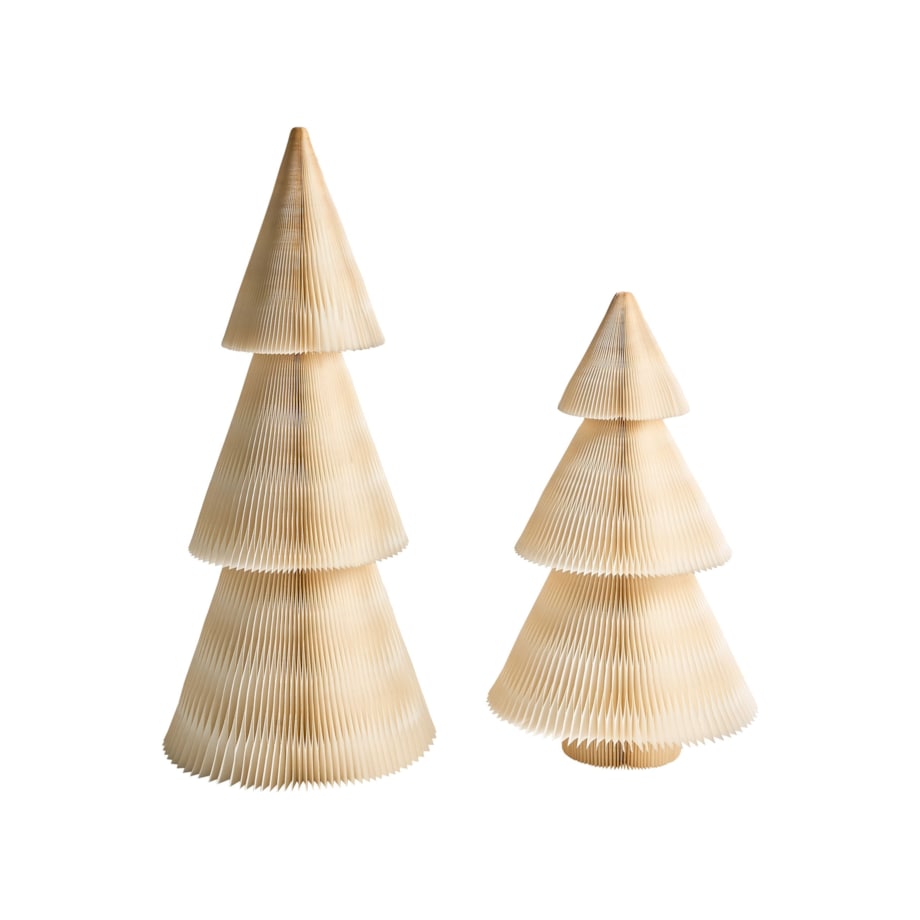 Zestaw 2 dekoracji świątecznych VEFSNA Choinka 90/122 cm Beżowy