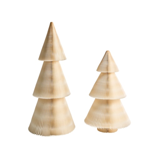 Zestaw 2 dekoracji świątecznych VEFSNA Choinka 90/122 cm Beżowy