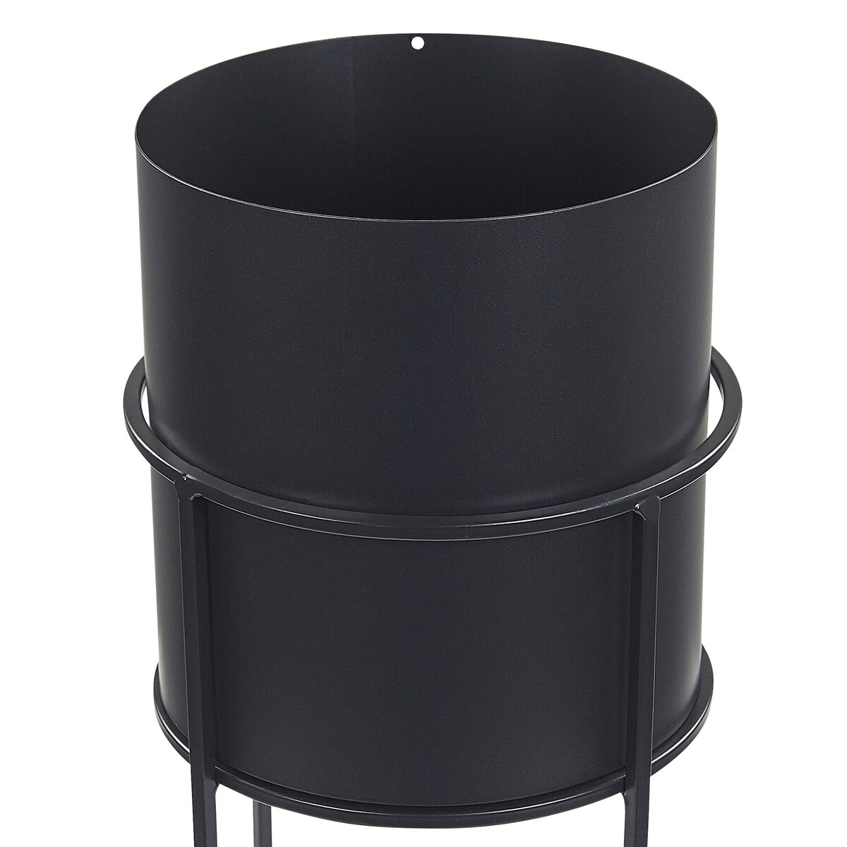 Donica na nóżkach MILEA Metal 16 cm Czarny