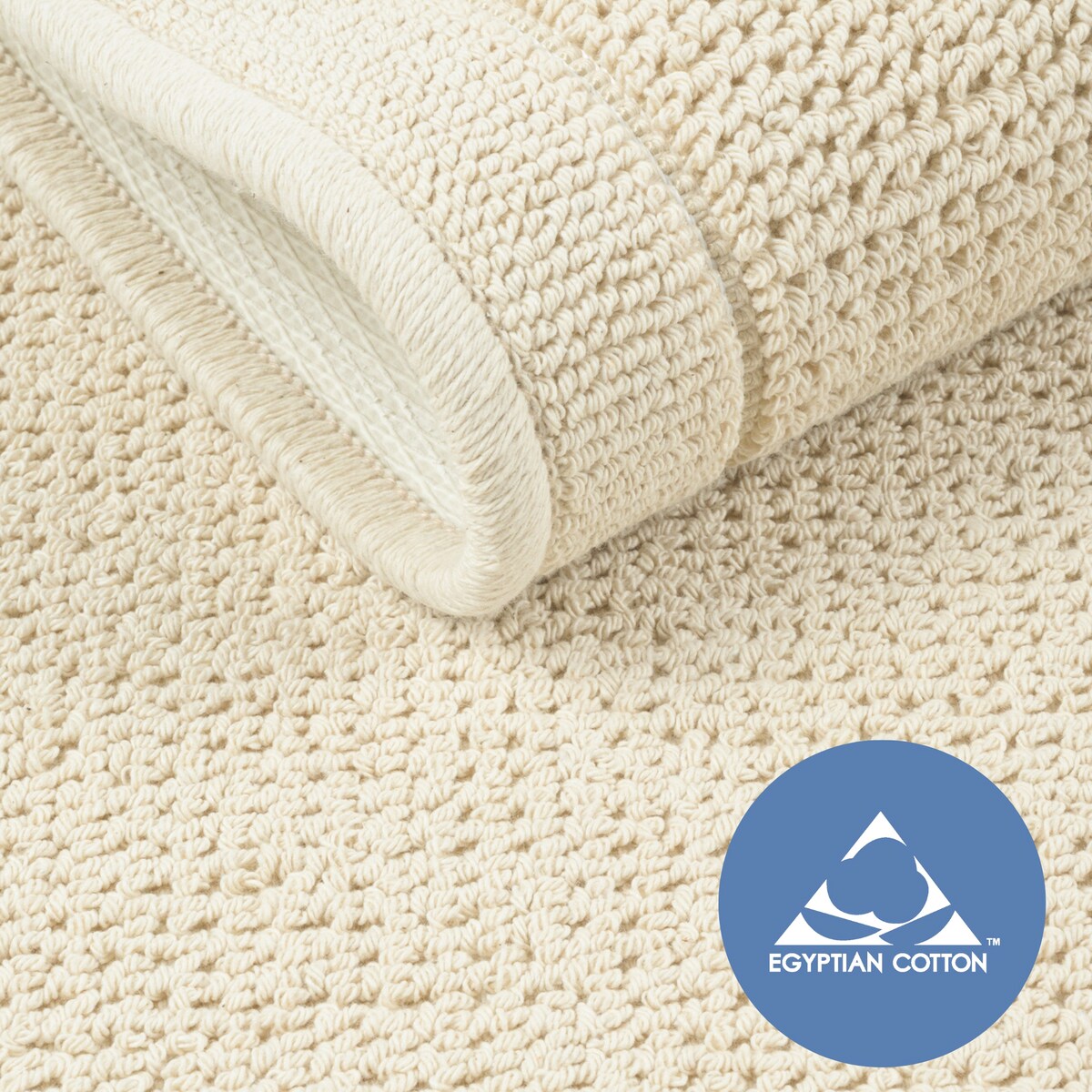 Dywanik łazienkowy Lino 50x80 cm e-bawełniany ramka beżowy