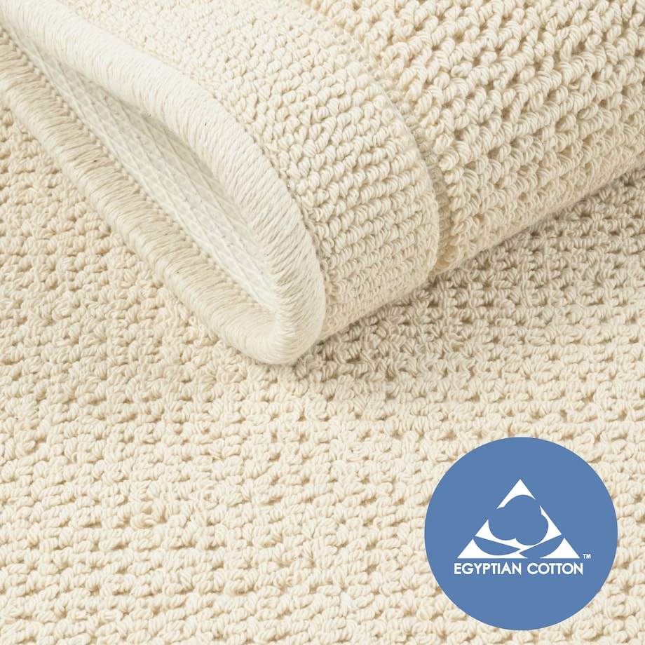 Dywanik łazienkowy Lino 50x80 cm e-bawełniany ramka beżowy