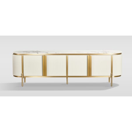 Komoda RTV złota kremowa Omega Glamour Premium 200x40x60