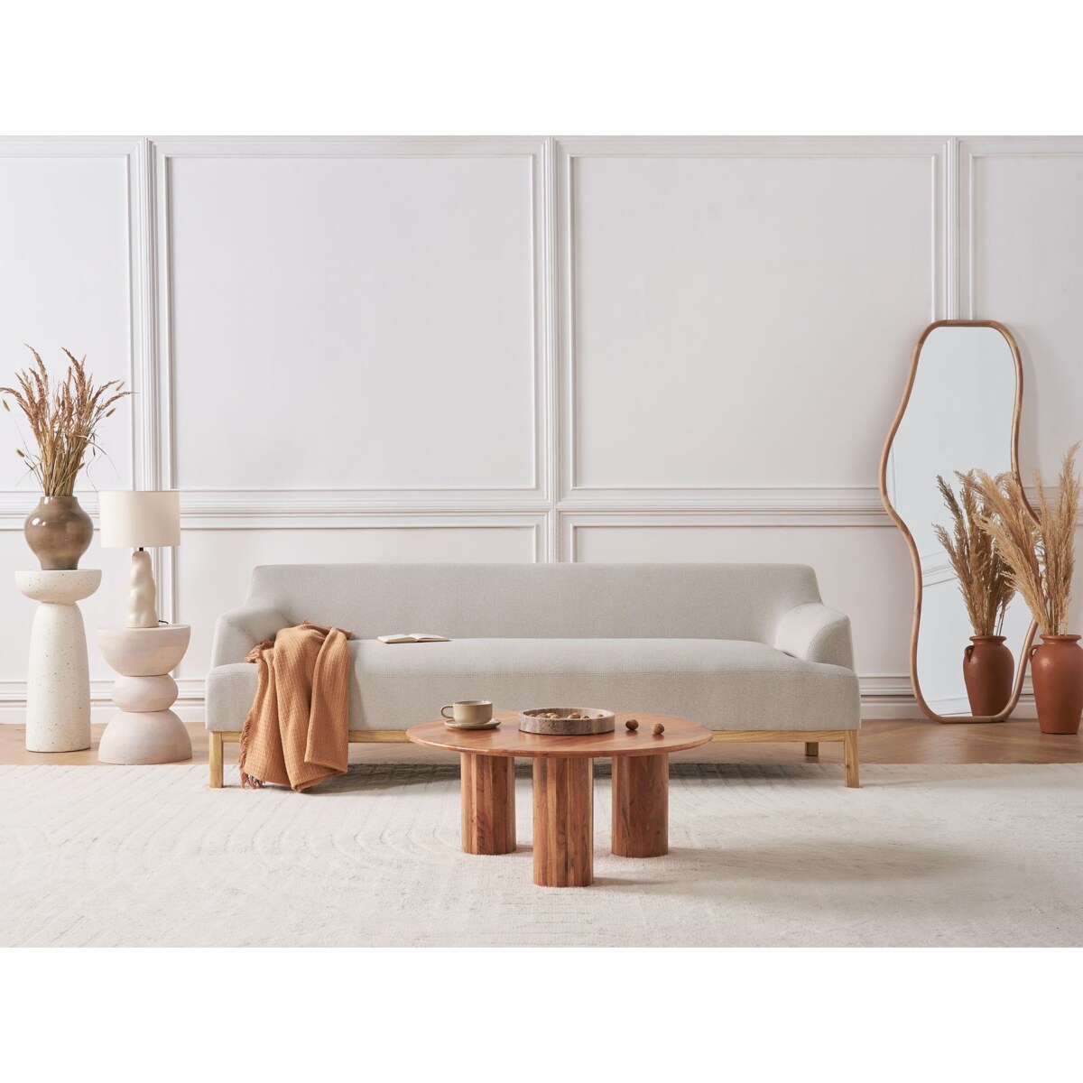 Sofa 3-osobowa jasnobeżowa SOSJO